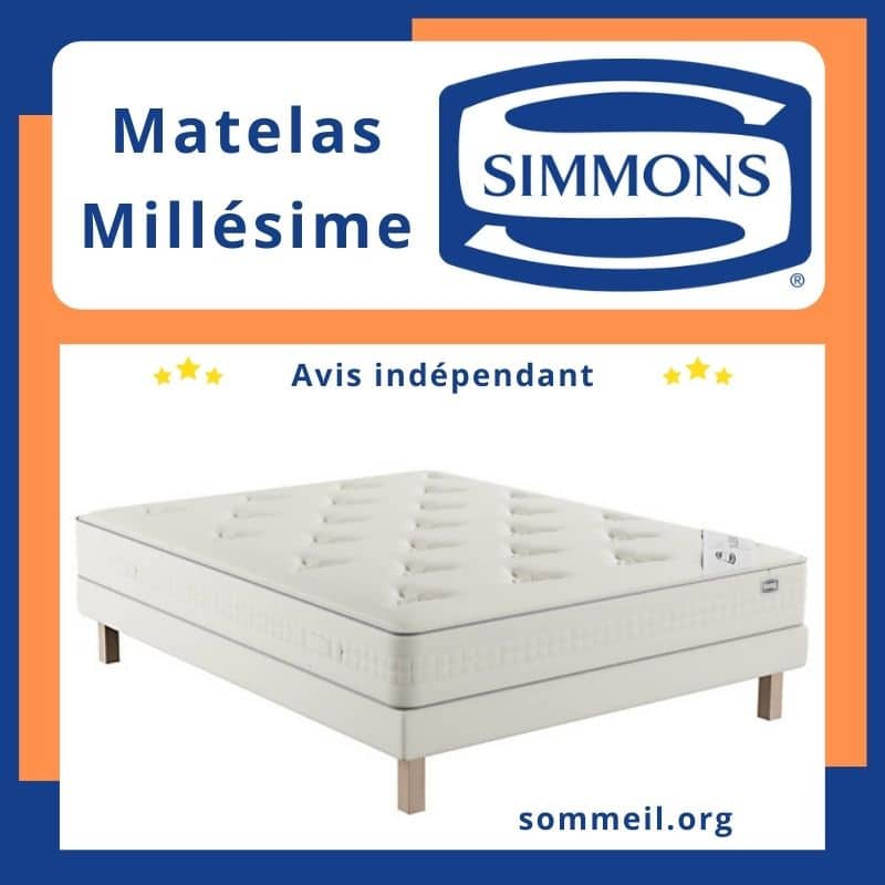 Avis matelas Simmons Millésime