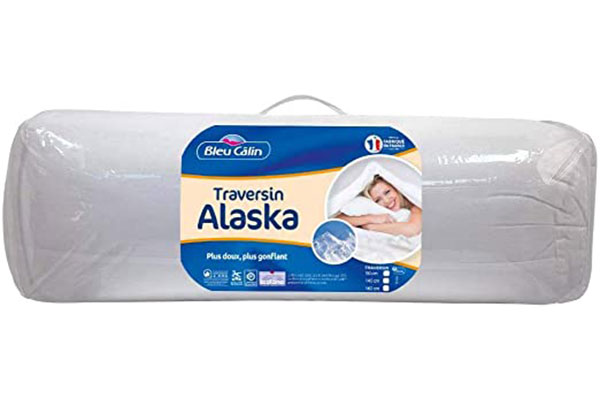 Bleu Câlin Traversin Confort 'Alaska' Blancs