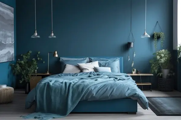 Chambre bleu relaxante